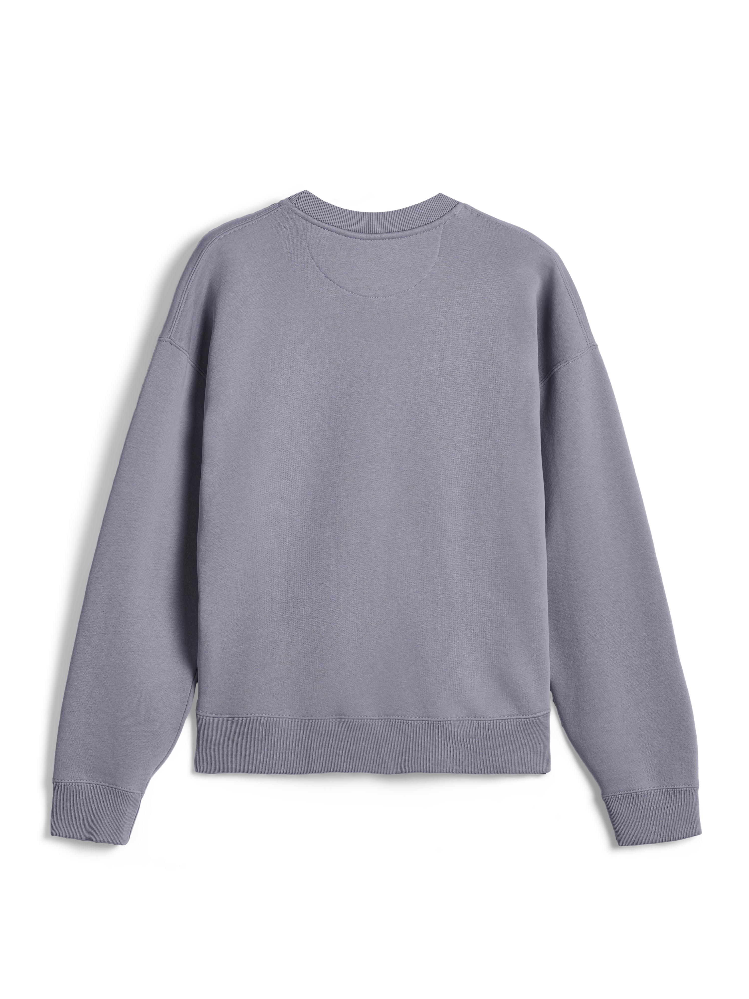 Alpinestars Essentials Ageless Crew, set bagfra, sølvfarvet crewneck sweatshirt, premium kompakt fleece, ribstrikket krave, manchetter og kant, afslappet sportswear til brug uden for cyklen