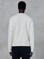 Alpinestars Essentials Ageless Crew, Off White sweatshirt med rund hals, set bagfra, afslappet sportstøj, med ribstrikkede manchetter og kant, rent design med afslappet pasform, førsteklasses blødt fleecemateriale