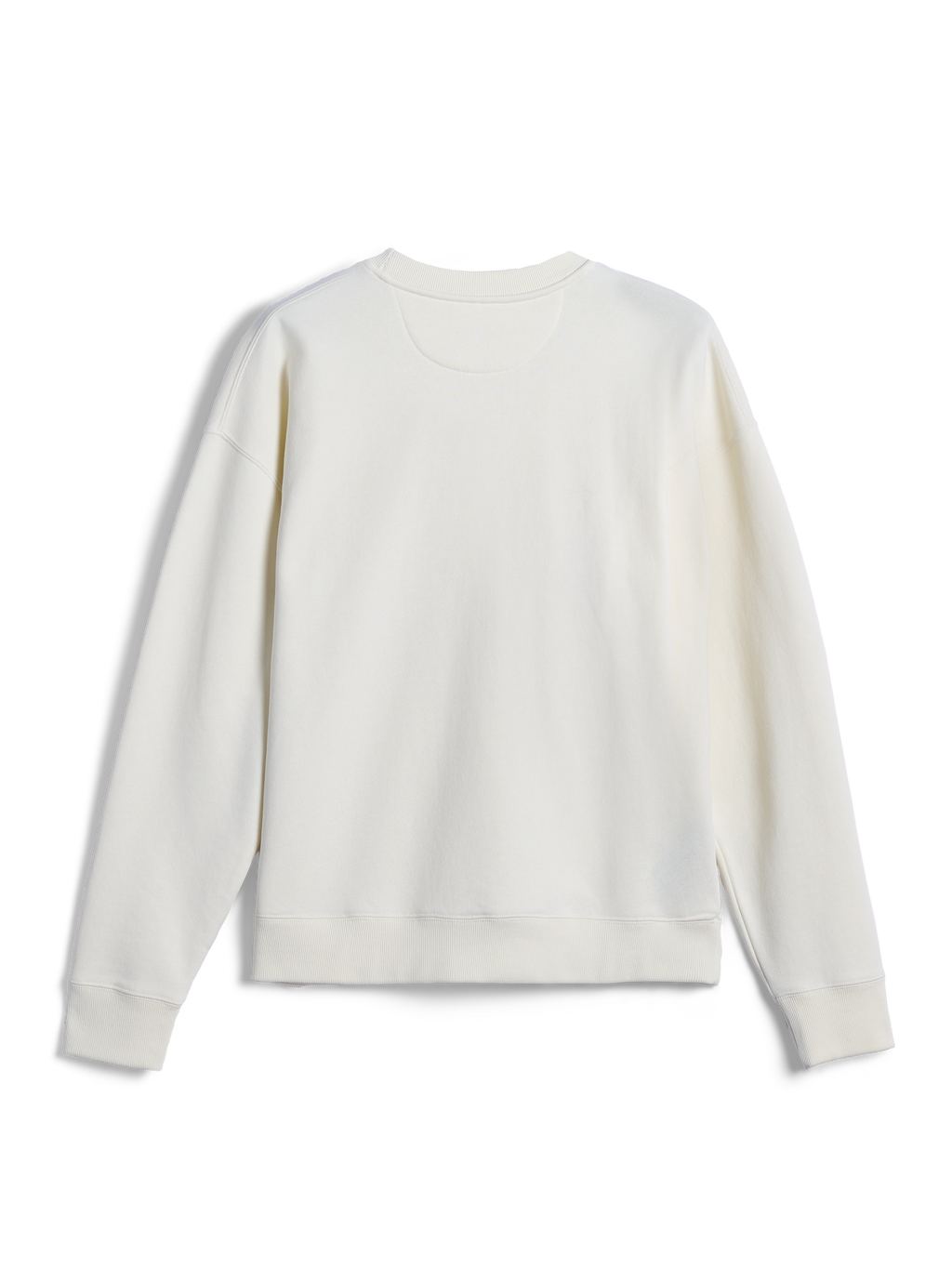 Alpinestars Essentials Ageless Crew, sweatshirt med rund hals, Off White, bagfra som viser et enkelt design med ribbede manchetter og kant, afslappet motorsport-inspireret streetwear