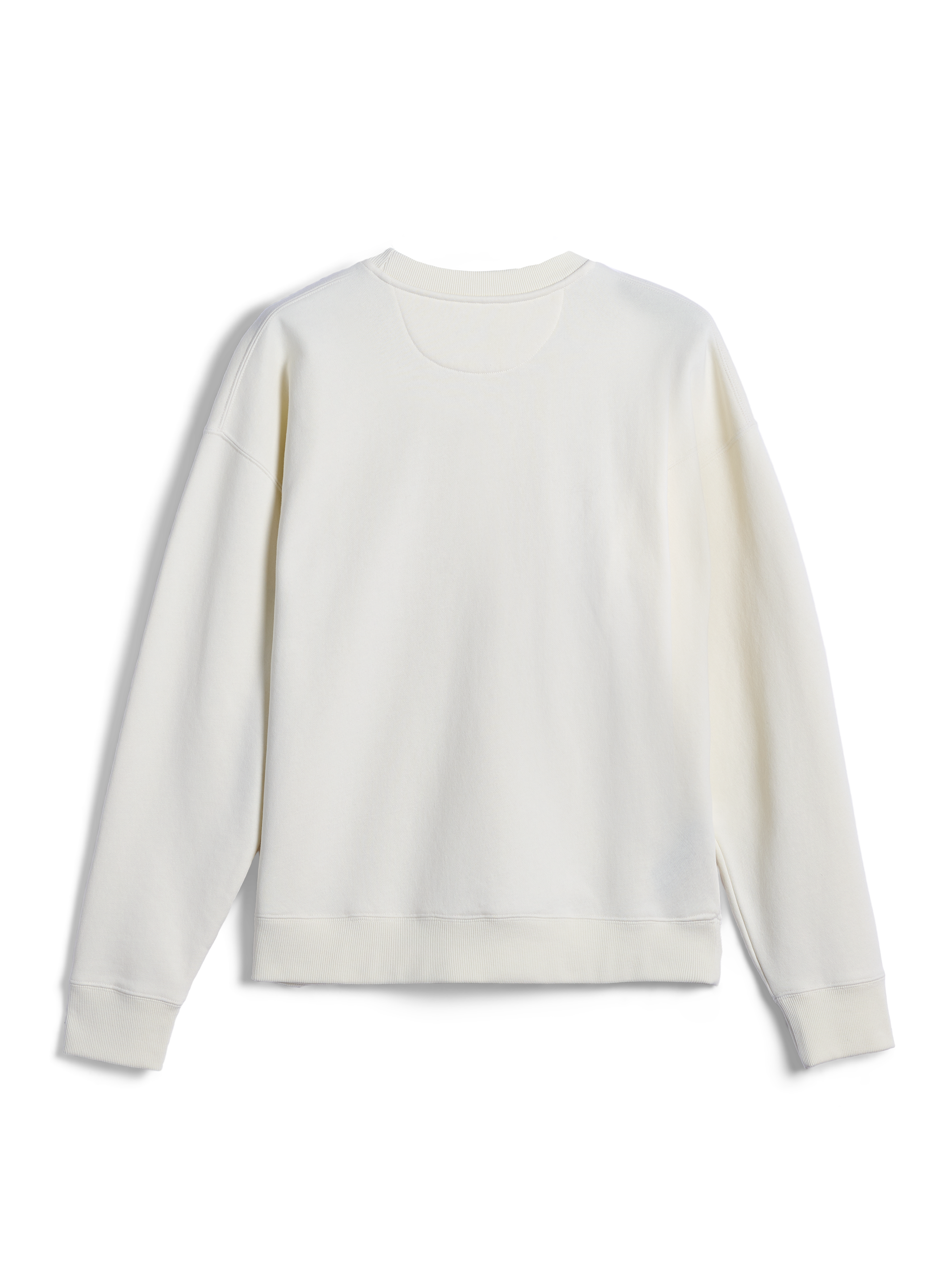 Alpinestars Essentials Ageless Crew, sweatshirt med rund hals, Off White, bagfra som viser et enkelt design med ribbede manchetter og kant, afslappet motorsport-inspireret streetwear