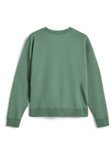 Alpinestars Essentials Ageless Crew, premium crewneck sweatshirt, Cactus Green, set bagfra med ribstrikket krave, manchetter og kant forneden, ensfarvet, afslappet sportstøj
