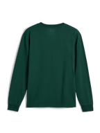 Alpinestars Essentials Ageless LS Tee, langærmet T-shirt, Pine Green, set bagfra, ensfarvet grøn med ribstrikket rund hals og manchetter, afslappet moderne pasform, afslappet streetwear