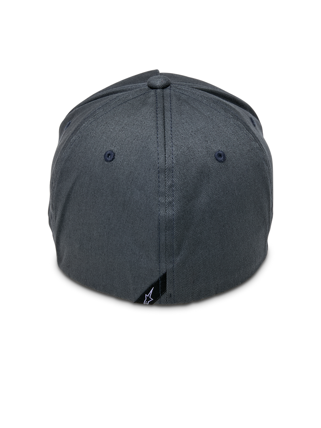 Alpinestars Ride Sonic Hat, Charcoal Gray, back view featuring flex back design and small black Alpinestars logo tag, casual motorsport-inspired headwear