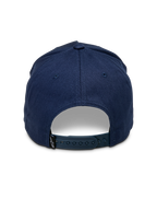 Alpinestars Ascension Snapback kasket, marineblå, set bagfra med justerbar snap-lukning og struktureret krone, lille sort Astars-logomærke, casual motorsport streetwear