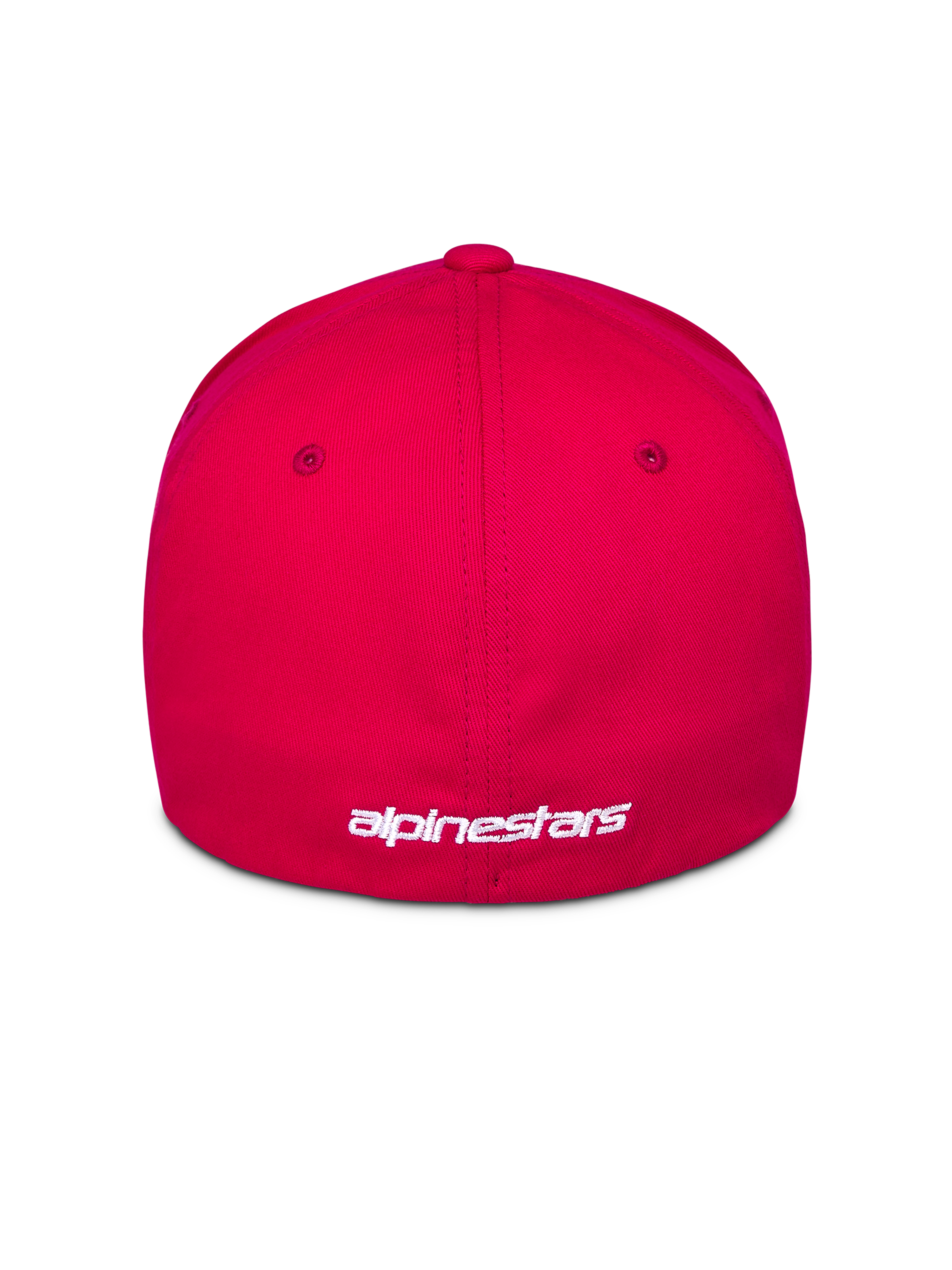 Alpinestars Corp Shift Multi kasket, rød, set bagfra med hvidt broderet logo, flex-back design, afslappet motorsport-inspireret sportstøj