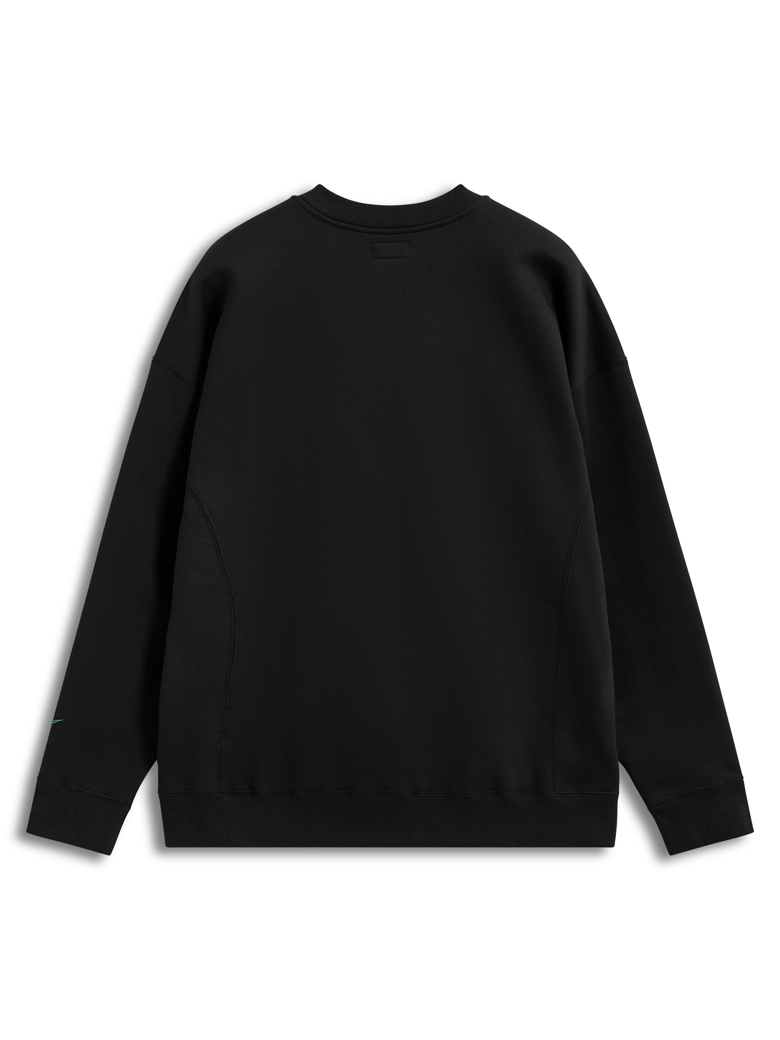 Alpinestars Guise Oversized Crew, fleecesweatshirt, sort, oversized pasform med ribdetaljer og kropssømme set bagfra