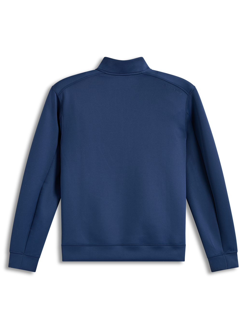 Alpinestars Apera Half-Zip sweatshirt, blå fleecepullover med tonalt skulderlogo, set bagfra, motorsport-streetwear