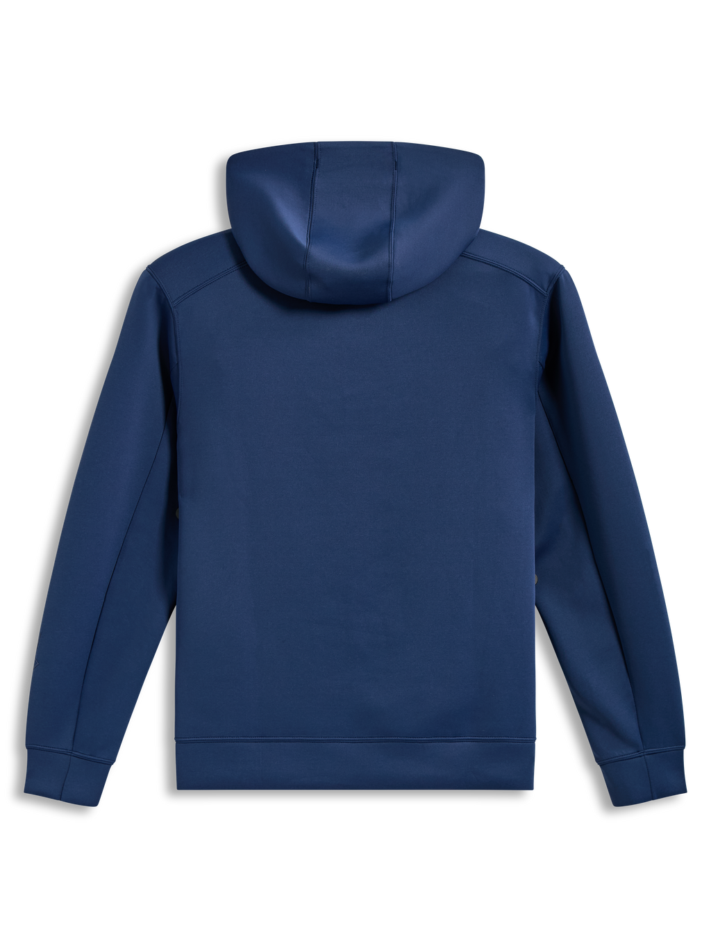 Alpinestars Datrix Hoodie, blå hættetrøje set bagfra, tri-blend dobbeltsidet fleece med mesh-foret hætte, sportstøj