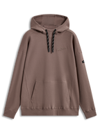 Alpinestars Camino Textured Oversized Hoodie, brun taupe hættetrøje i struktureret twill med 3D-logo og kængurulomme.