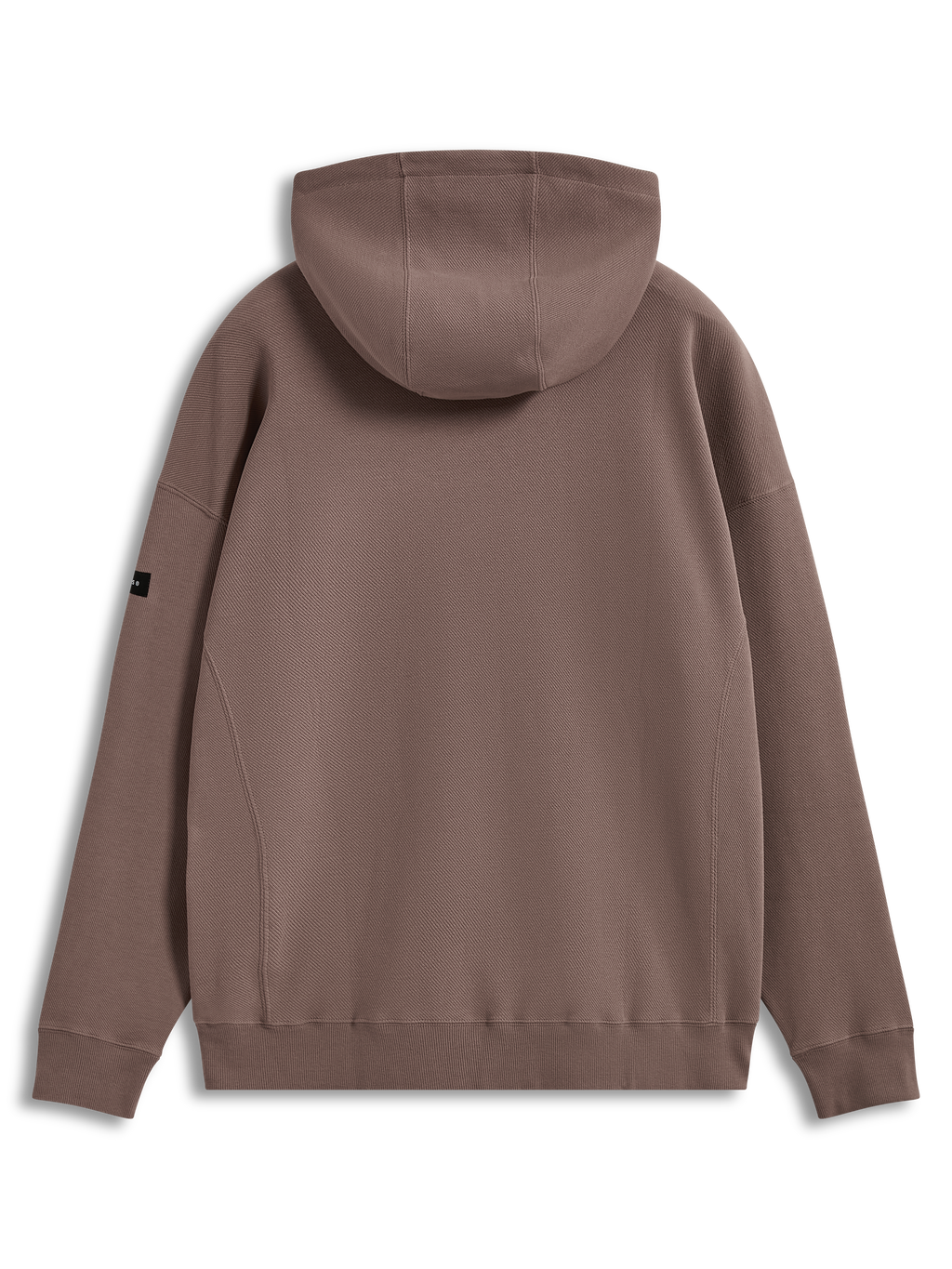 Alpinestars Camino Textured Oversized hættetrøje, sportstøj, brun, struktureret strikket twillfleece, set bagfra.