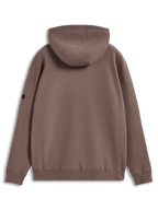 Alpinestars Camino Textured Oversized hættetrøje, sportstøj, brun, struktureret strikket twillfleece, set bagfra.
