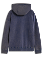 Alpinestars Infinite Washed Oversized Hoodie in Blue, casual sportswear featuring a snow-wash fleece finish and a relaxed fit.