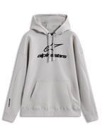 Alpinestars Prelude Oversized Hoodie, sandfarvet fleecehættetrøje med puffprint-logo og kængurulomme
