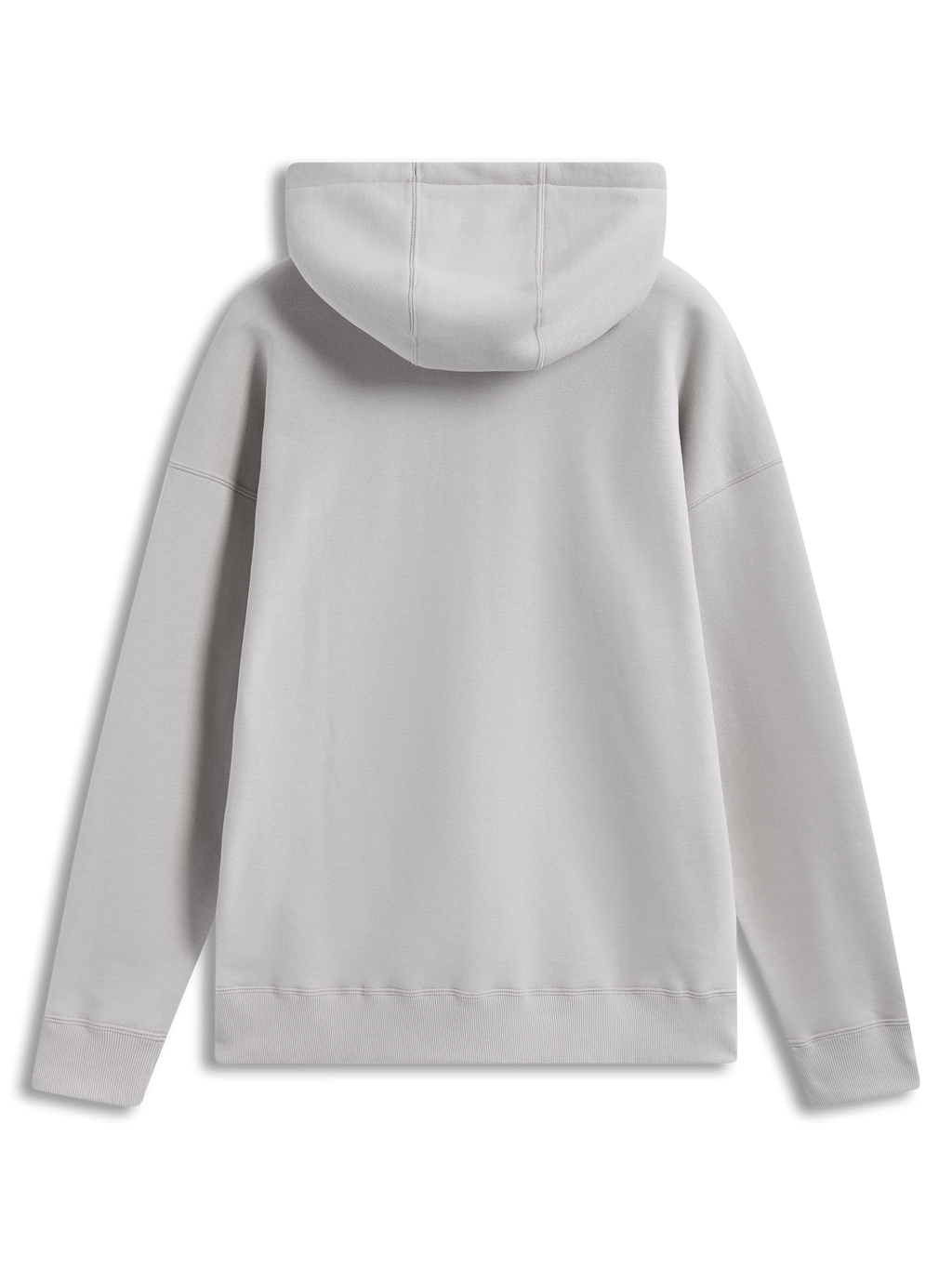 Alpinestars Prelude Oversized Hoodie, sandfarvet hættetrøje i fleece set bagfra med selvforet hætte og ribmanchetter.