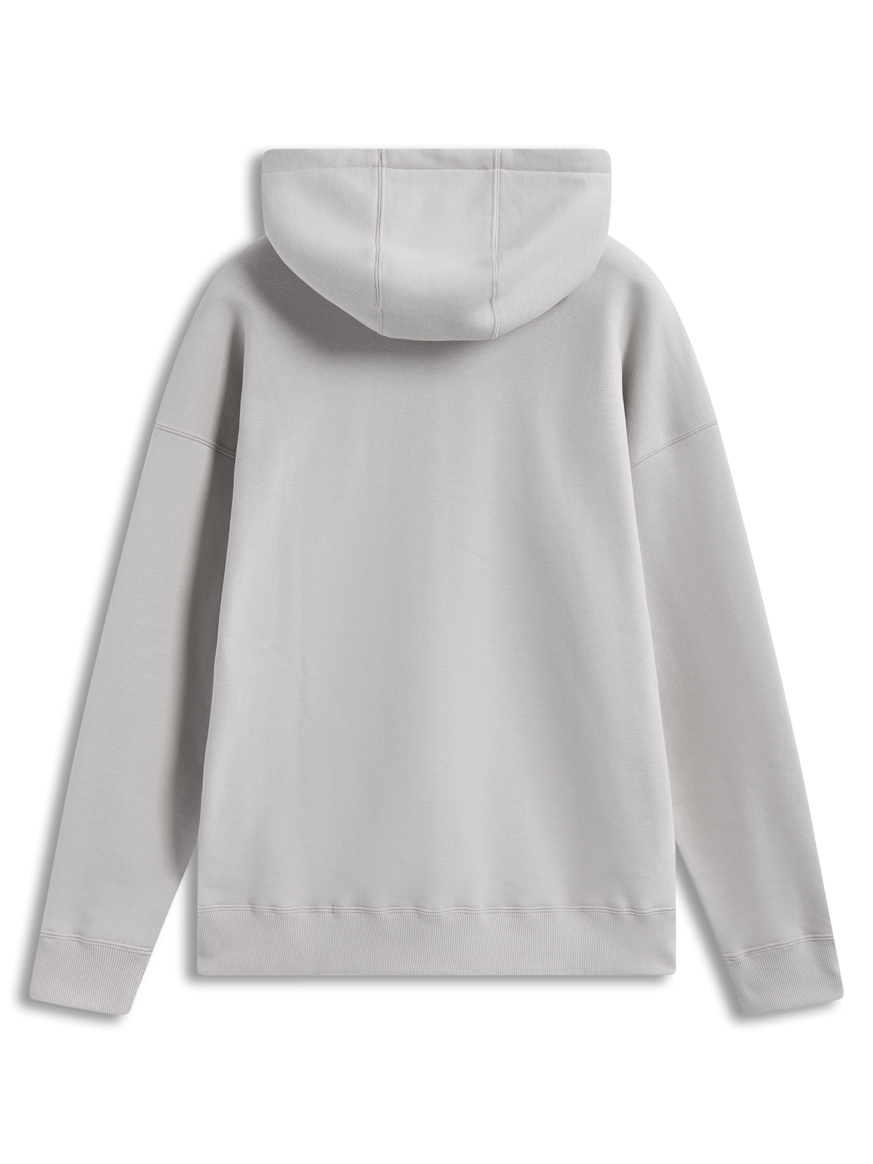 Alpinestars Prelude Oversized Hoodie, sandfarvet hættetrøje i fleece set bagfra med selvforet hætte og ribmanchetter.