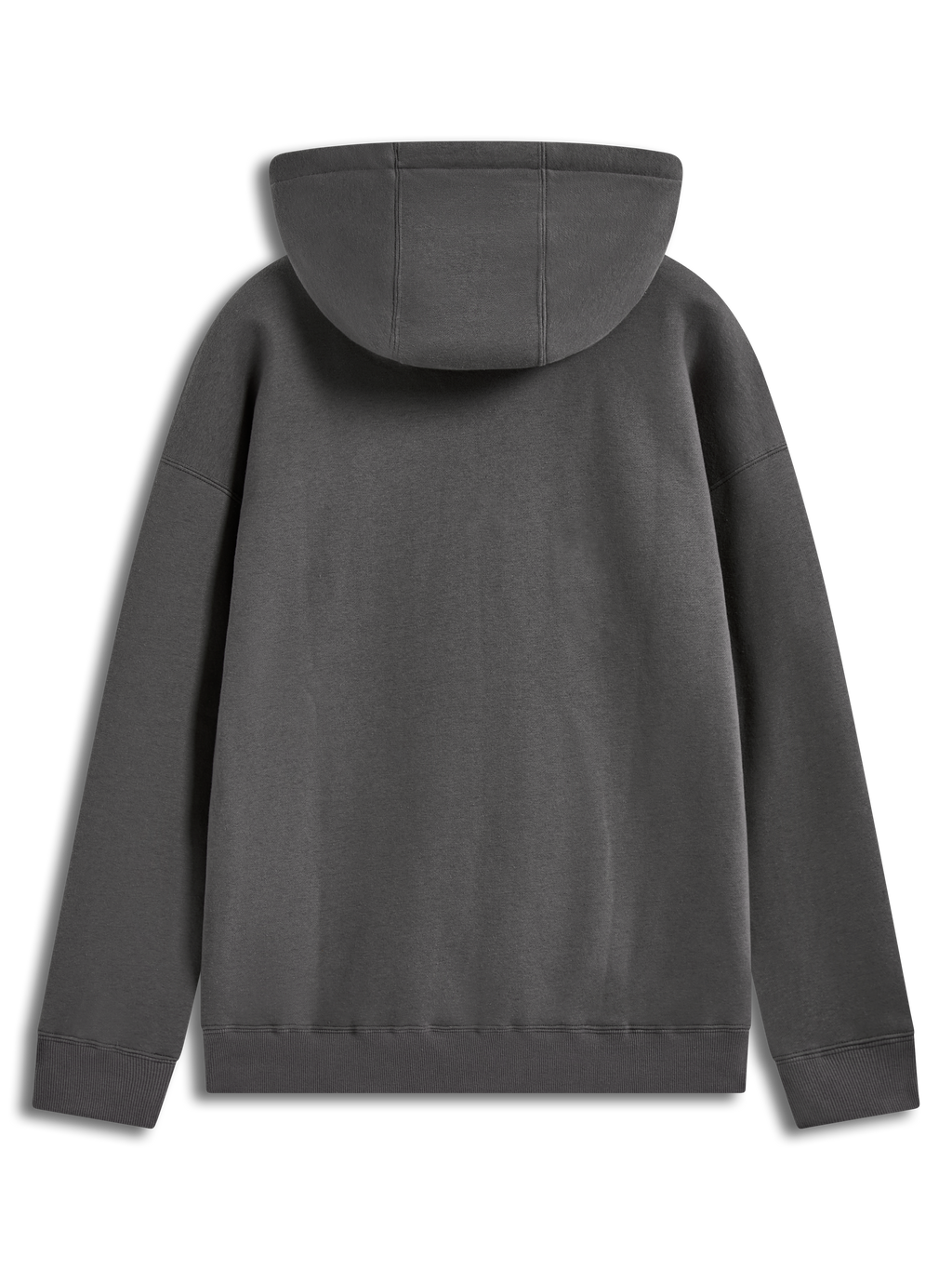 Alpinestars Prelude Oversized Hoodie, mørkegrå fleecepullover, set bagfra med afslappet pasform og hætte.