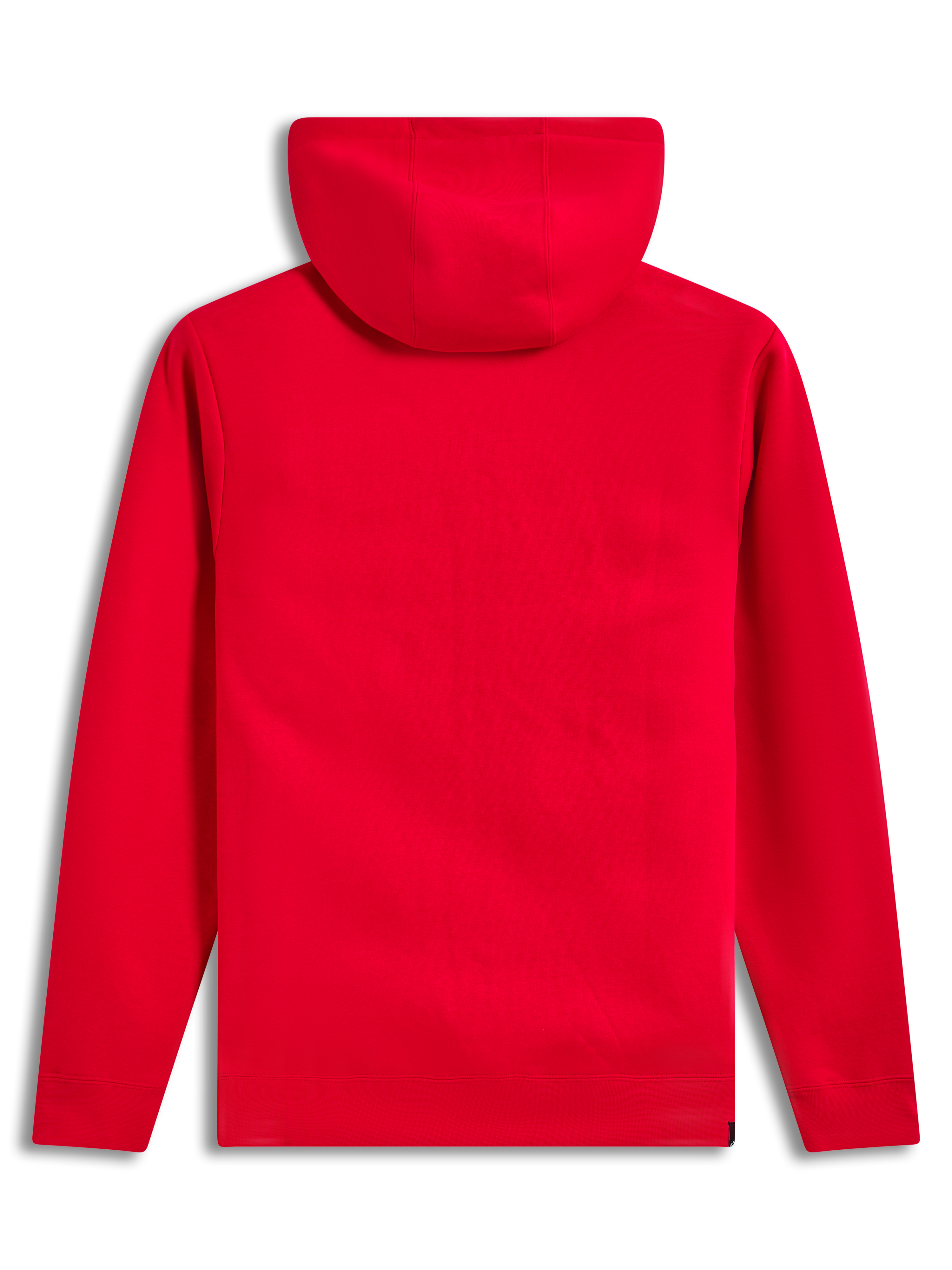 Alpinestars Race Wordmark Hoodie, rød hættetrøje i fleece set bagfra, afslappet motorsport-streetwear