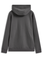 Alpinestars Entity Oversized Hoodie, charcoal gray unisex sportswear fleece in a relaxed fit, back view with ribbed hem.