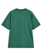 Alpinestars Infinity Oversized CSF Tee, grøn kortærmet t-shirt set bagfra med orange grafik på ærmet, afslappet sportstøj
