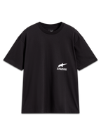 Alpinestars Institute Oversized CSF Tee, black short-sleeve sportswear with white logo graphic and slogan.
