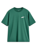 Alpinestars Checkback Oversized CSF Tee, kortærmet grøn t-shirt med hvidt Astars-logo, afslappet sportswear.