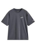 Alpinestars Mandate Oversized CSF T-shirt, mørkegrå kortærmet t-shirt med hvidt stjernelogo og grafik på ærmet.