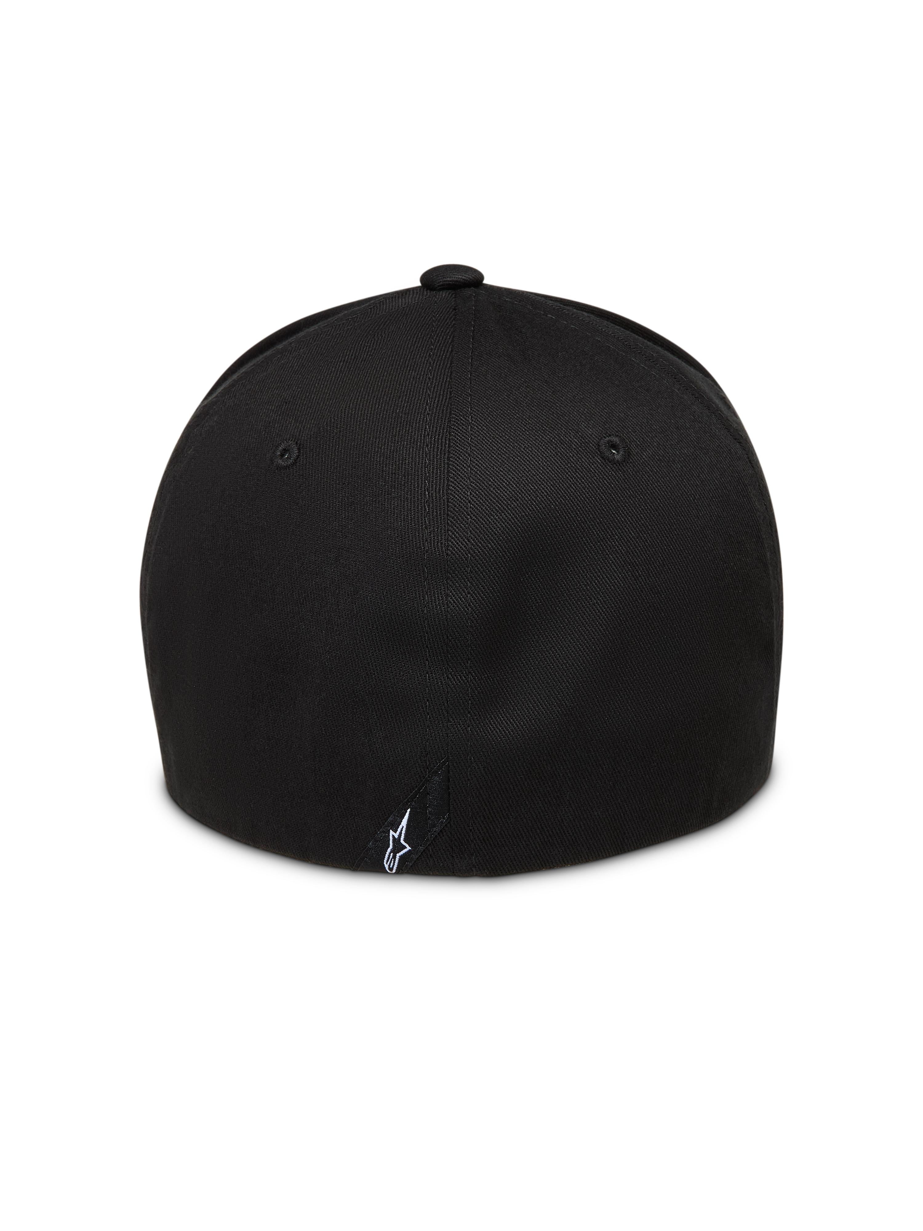 Alpinestars Maze kasket, sort twillkasket med flex back til sportstøj, med struktureret krone og logodetalje bagpå.