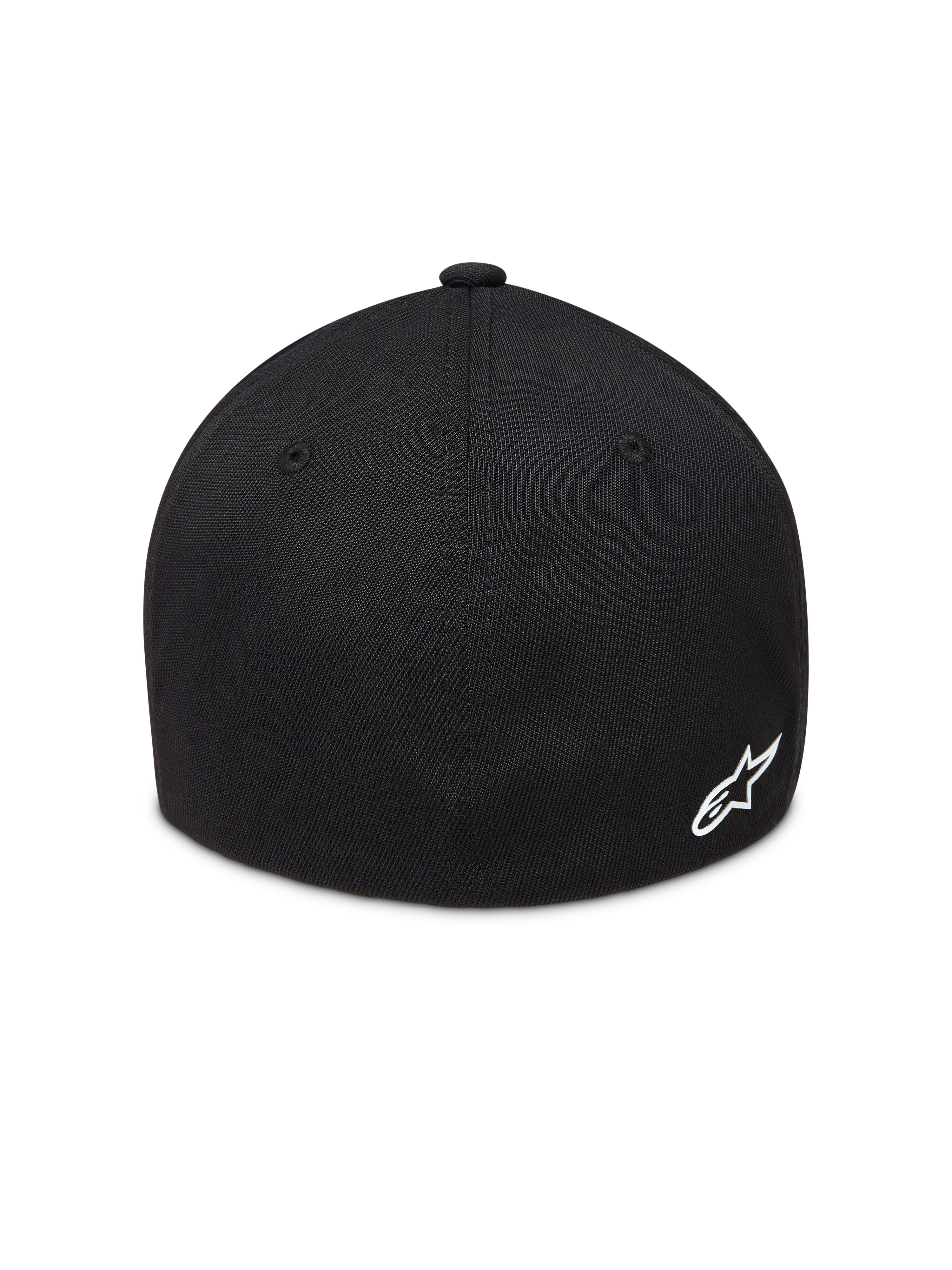 Alpinestars Points kasket, sort kasket med flexback og hvidt Astars-logo bagp%, nylon tactel materiale.