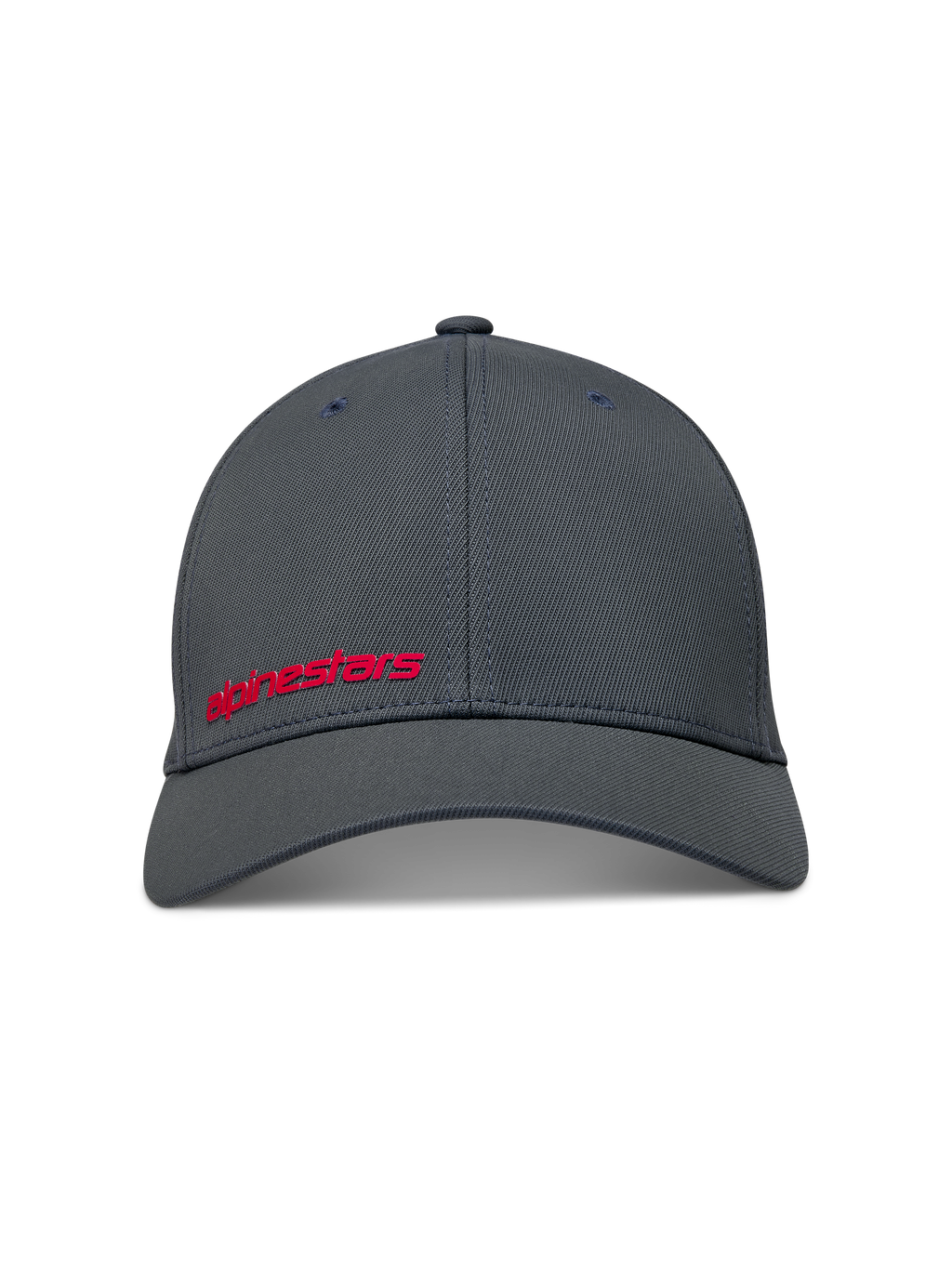 Alpinestars Points Hat, mørkegrå kasket i nylon tactel med rødt HD-print Alpinestars-logo, motorsport sportstøj.