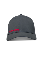 Alpinestars Points Hat, mørkegrå kasket i nylon tactel med rødt HD-print Alpinestars-logo, motorsport sportstøj.