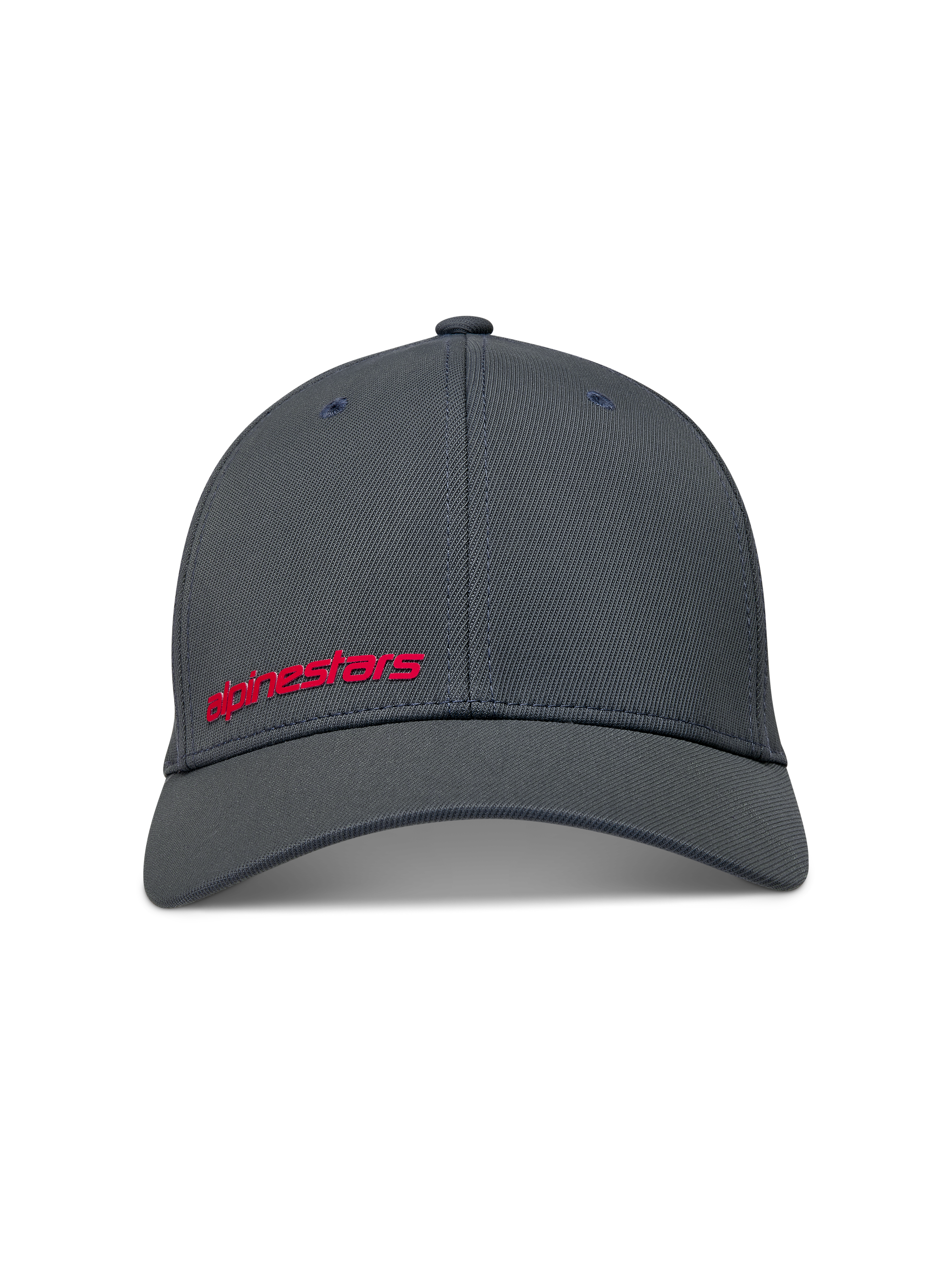 Alpinestars Points Hat, mørkegrå kasket i nylon tactel med rødt HD-print Alpinestars-logo, motorsport sportstøj.