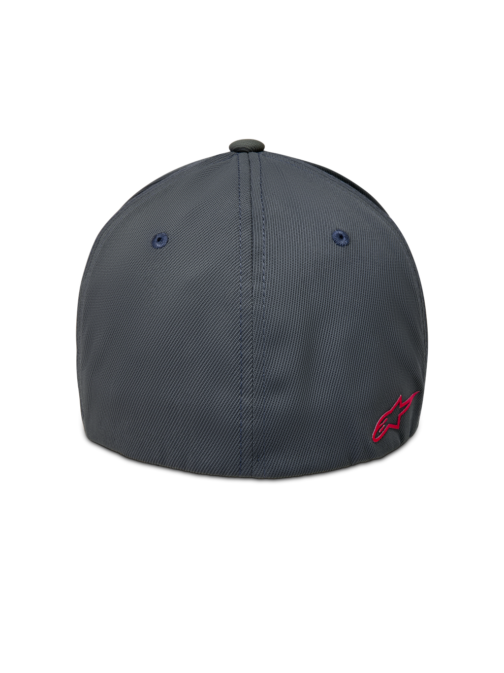 Alpinestars Points Hat, mørkegrå sportskasket med flex-back set bagfra, fremstillet i nylon tactel med et rødt logo på bagsiden.