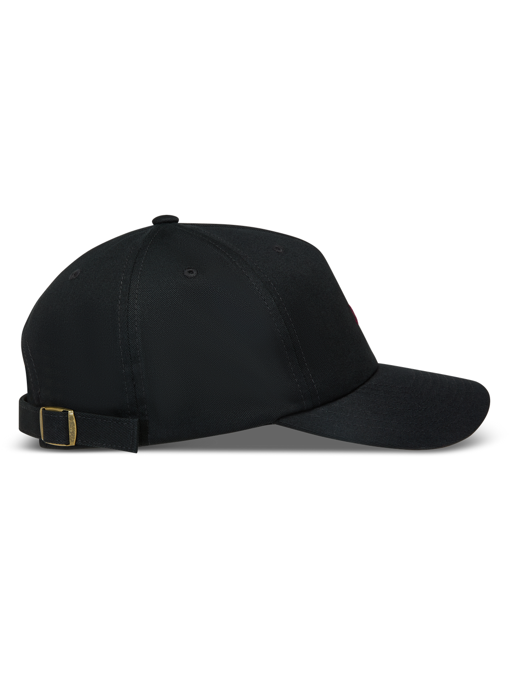 Alpinestars Explorer Strapback kasket, sort sportstøjskasket i twill med struktureret krone, buet skygge og metalspænde.