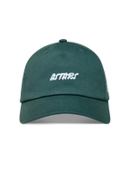 Alpinestars Explorer Strapback kasket, grøn sportskasket med hvidt broderet Astars-logo, buet skygge og struktureret krone.