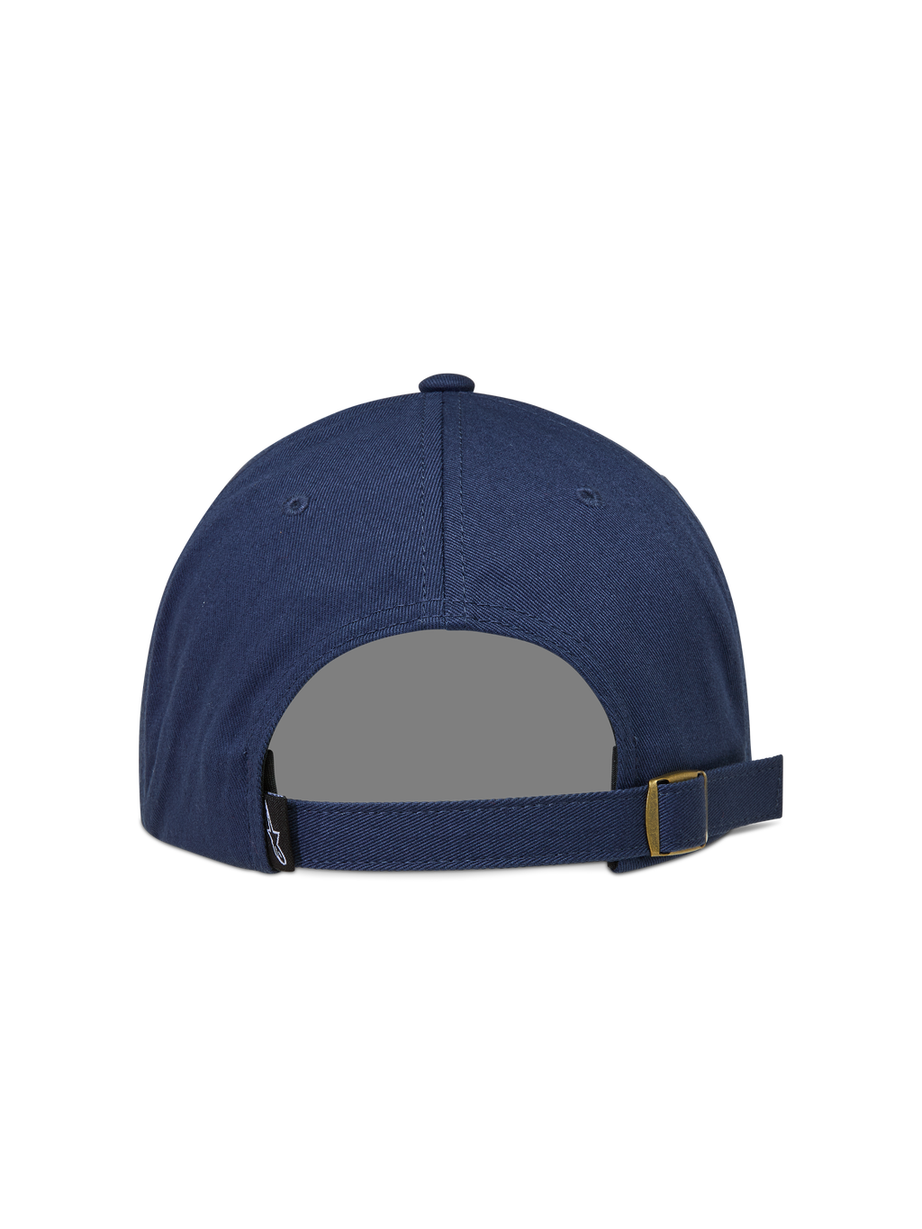 Alpinestars Dylan Dad Hat, blå baseballkasket i twill set bagfra med justerbar rem, afslappet sportstøj.