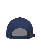 Alpinestars Dylan Dad Hat, blå baseballkasket i twill set bagfra med justerbar rem, afslappet sportstøj.