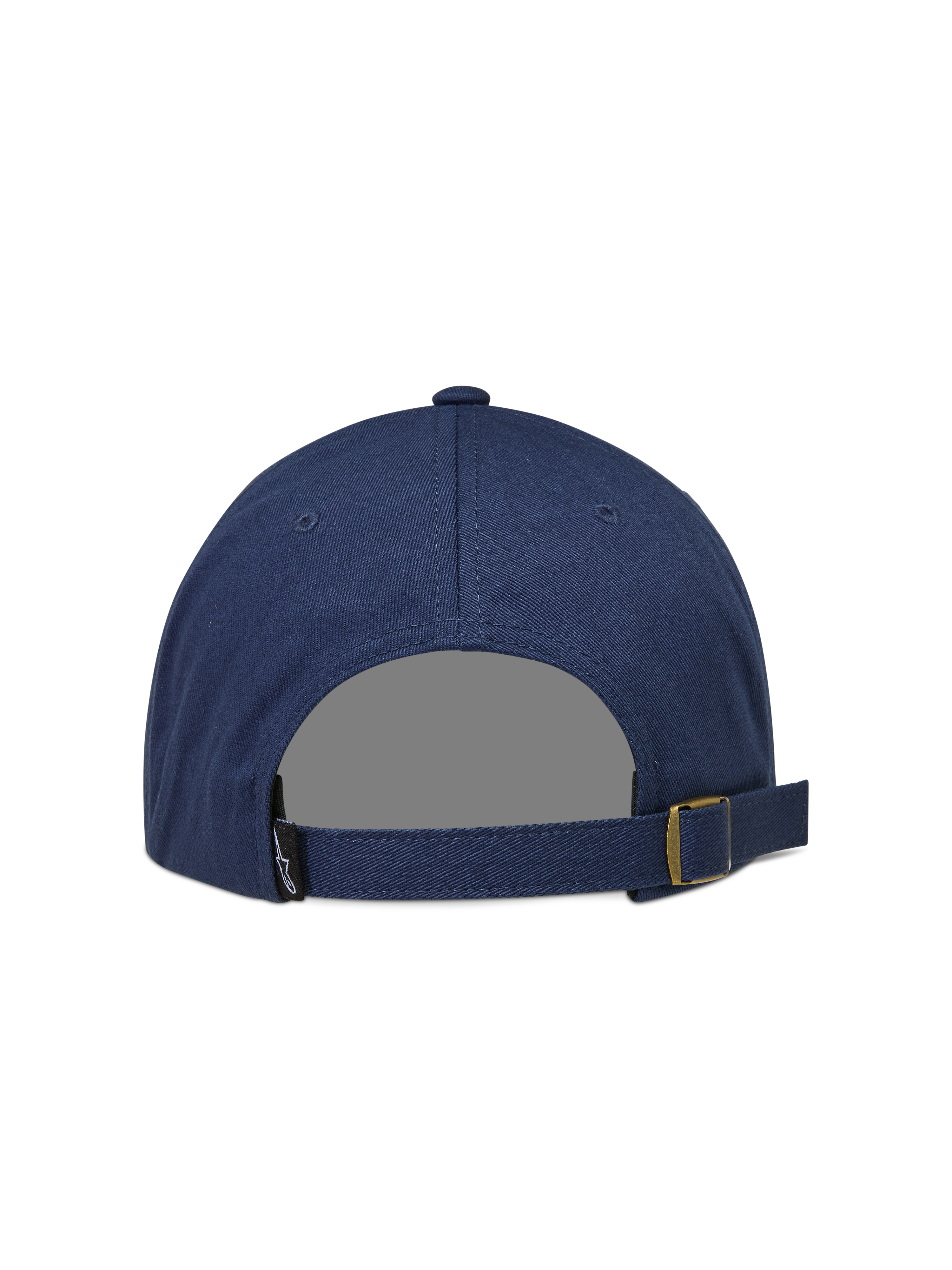 Alpinestars Dylan Dad Hat, blå baseballkasket i twill set bagfra med justerbar rem, afslappet sportstøj.