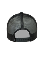 Alpinestars Hemmings Trucker Hat, black sportswear cap featuring breathable poly mesh panels and an adjustable snap-back.