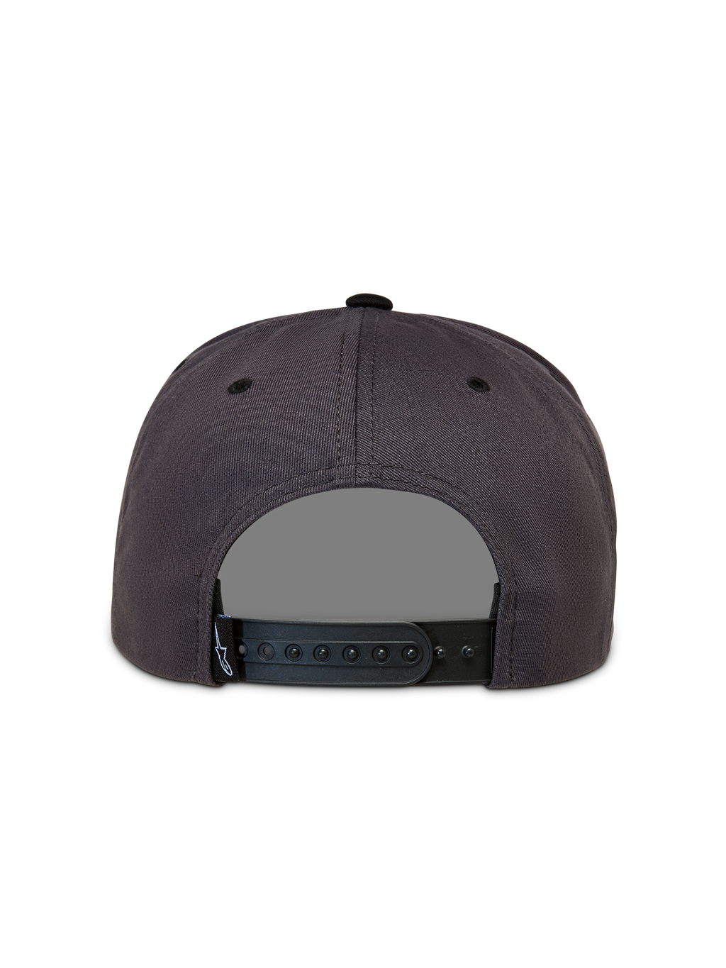 Alpinestars Stadium Snapback Hat, m rkegr  og sort kasket set bagfra med justerbar snapback-lukning.