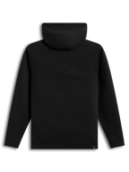 Alpinestars Ageless V3 Hoodie, sort fleecehættetrøje set bagfra med ribmanchetter og kant, klassisk sportstøj.