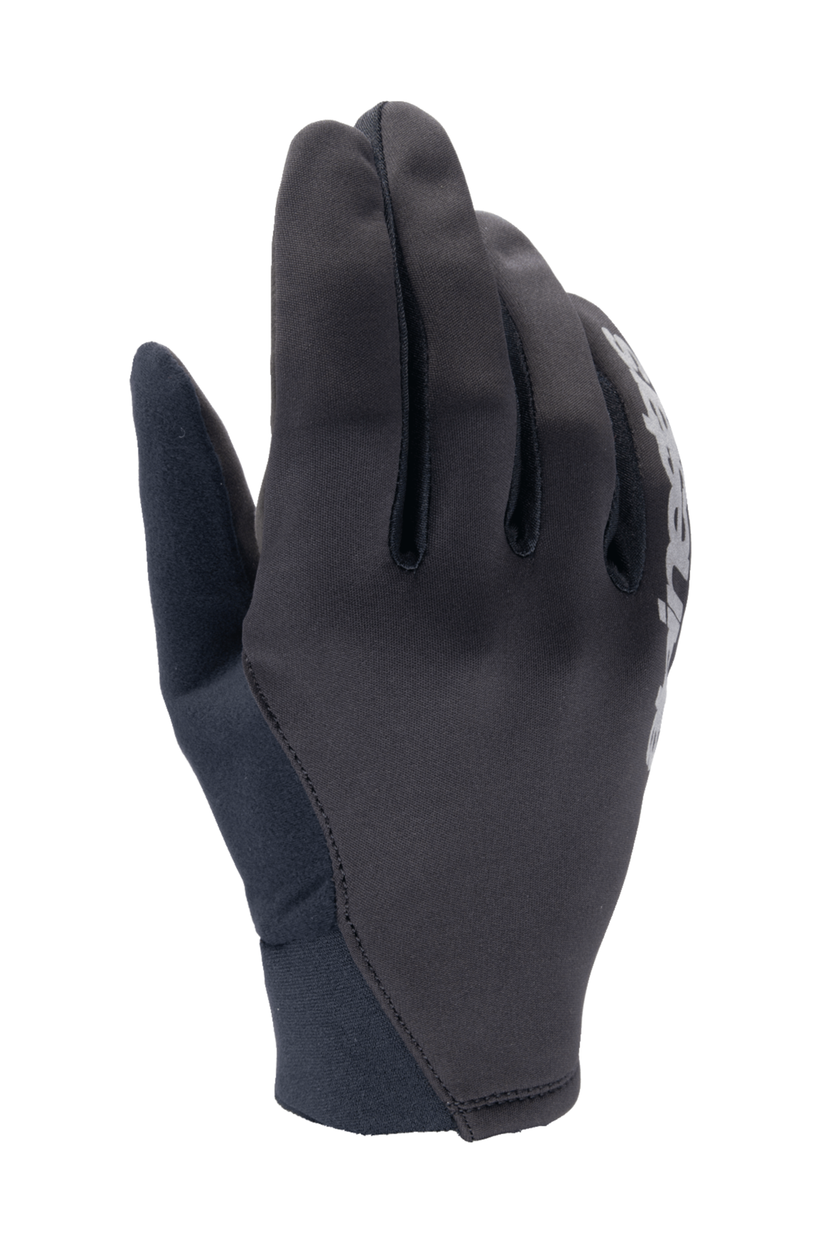 Alpinestars A-Dura Thermal-handsker, sorte mountainbike-handsker, fleksibel stofkonstruktion med hvide logodetaljer, neoprenmanchet, designet til vindbeskyttelse i koldt vejr