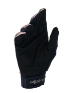 Alpinestars A-Dura Squad handsker, MTB-handsker, camo og brun, håndfladevisning med sort syntetisk ruskind, neoprenmanchet med krog-og-løkke lukning og Alpinestars-logo, holdbart design til mountainbiking