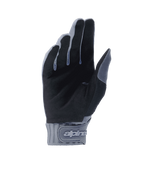 Alpinestars A-Dura Gloves, Cycling Gloves, Infinity Blue and Black, palm view featuring synthetic suede for grip, neoprene cuff with hook and loop closure and brand logo, durable gear for mountain biking
