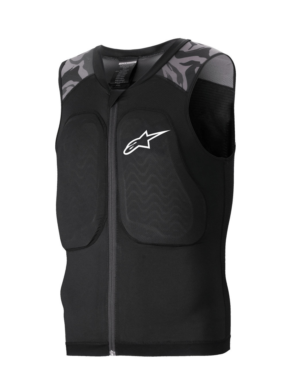 Alpinestars A-Motion Plasma Protection Vest, Mountain Biking Protection Vest, Black and Camo, CE Level 1 certified with Nucleon Plasma chest and back protection, breathable stretch mesh construction
