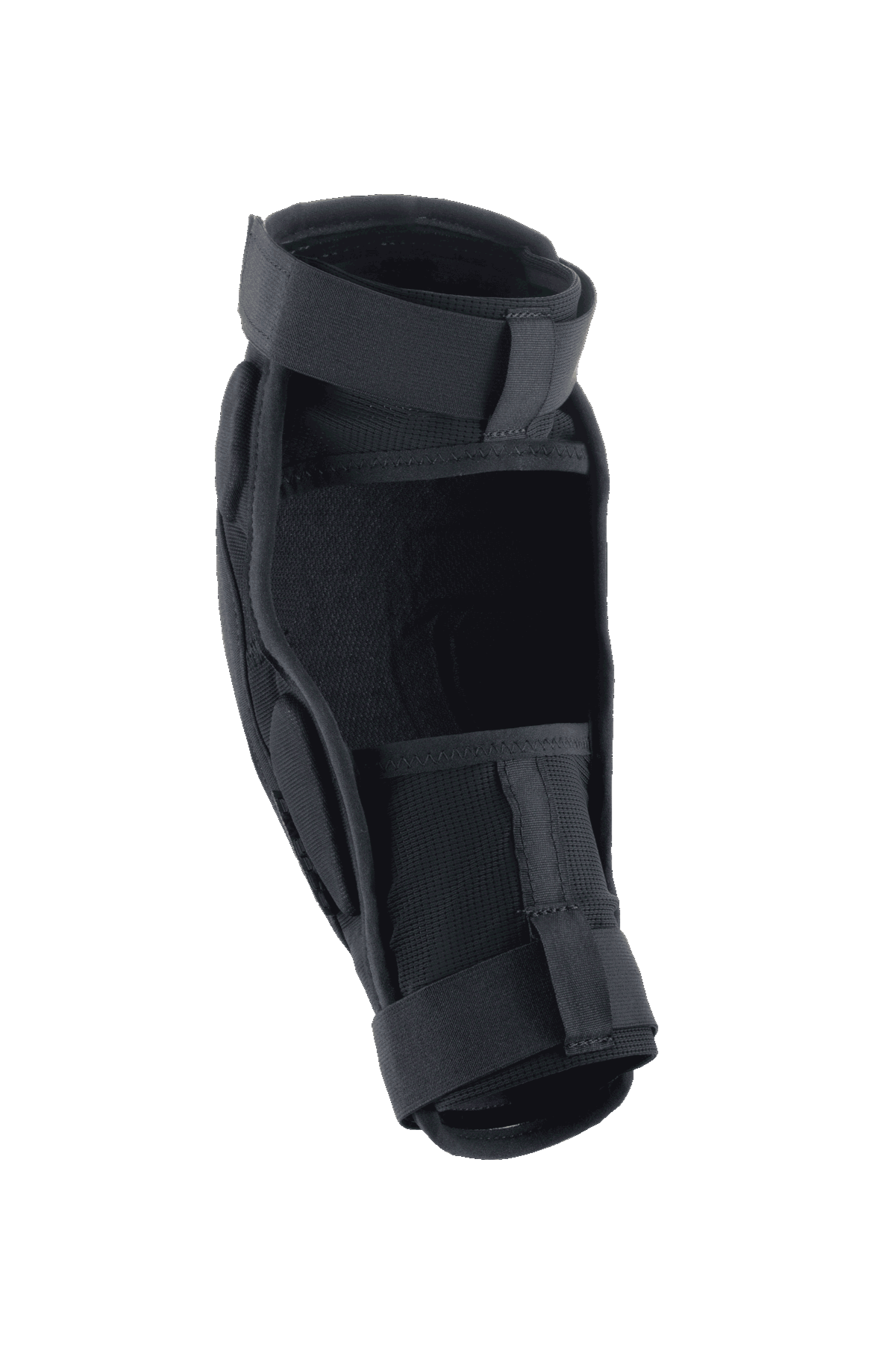 Alpinestars A-Impact Plasma Pro albuebeskytter, sort, set bagfra, der viser dobbelt strop-lukning og åndbare mesh-paneler, ergonomisk design til mountainbike-beskyttelse