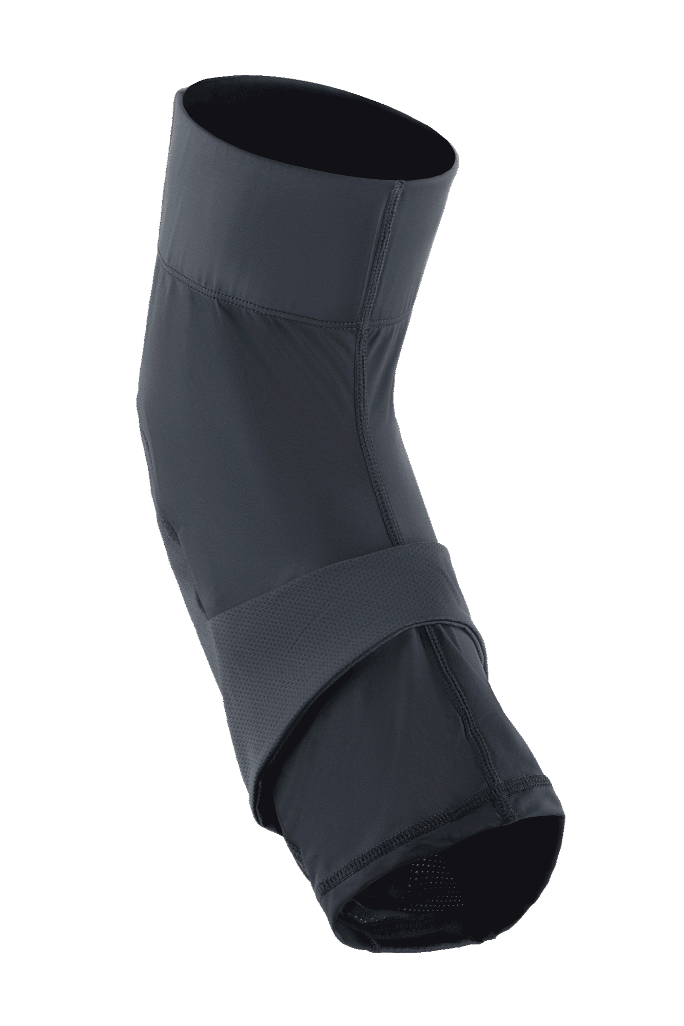 Alpinestars A-Motion Plasma Pro Knæbeskytter, MTB knæbeskytter, sort, slip-on sleeve med forbøjet ergonomisk design, centralt kompressionsbånd og åndbare strækmesh-paneler.