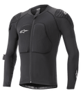 Alpinestars Paragon Lite Protection Jacket - langærmet, MTB-kropsbeskyttelse, sort, åndbar mesh-konstruktion med polstret bryst og skuldre, lynlås foran, hvidt stjerne-logo på brystet, letvægts og tætsiddende design