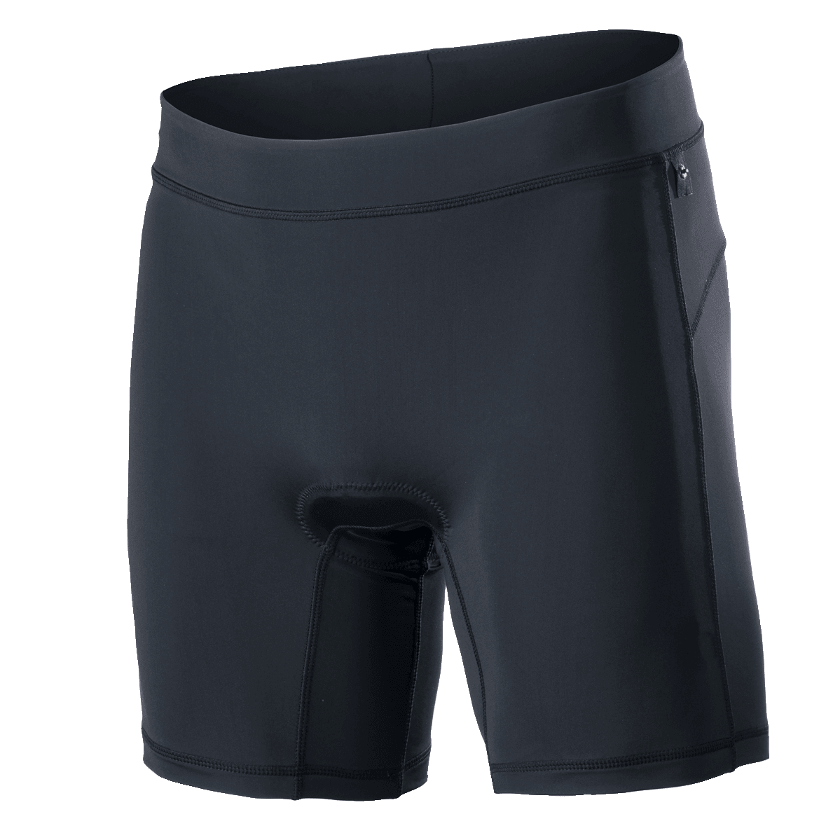 Alpinestars Drop Inner Shorts, sorte mountainbike-indershorts med integreret chamois-polstring, bred elastisk talje, ergonomisk kompressionspasform og åndbart, hurtigtørrende strækstof til trail- og enduro-kørsel.