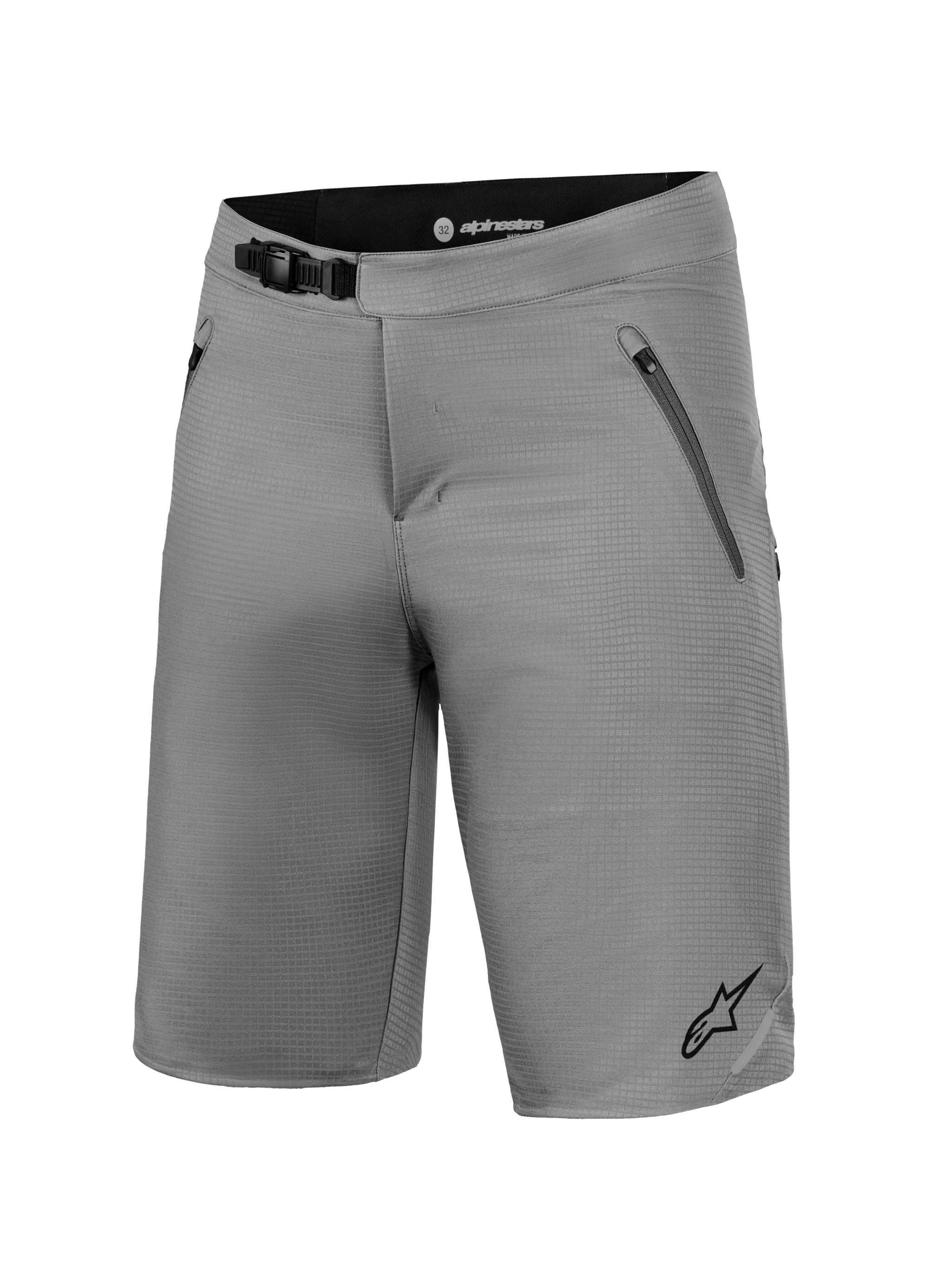 Grå A-Dura Elite Flex mountainbike-shorts i stretch-ripstop med skraldelukning og lynlåslommer.