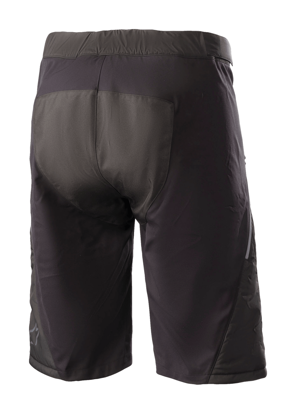 Alpinestars Denali 2 Shorts, Mountain Bike Shorts, Black Grisaille, rear view featuring reinforced seat area and water-resistant textile construction for off-road riding